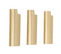 ZenithAur Elegante per accendini da 3 pezzi con design aderente per viaggi/feste/bar, offre un aspetto migliorato, struttura del supporto per accendini in metallo in lega di zinco (Gold)