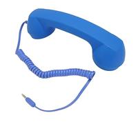 ZenithAur Handset telefonico Retro per cellulare, portatile mobile jack da 3,5 mm con ricevitore telefonico a prova di radiazione, auricolare in stile vintage (Blu)