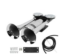 Zenithaur in lega di zinco cromo cromatico corno d'aria per auto da 300 dB, corno elettrico a doppio tubo, super forte per camion SUV su barche, facile installazione, facile