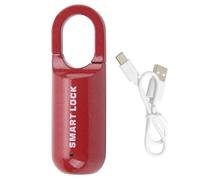 ZenithAur Keyless Thumbprint Blocco, blocco di impronta digitale ricaricabile per il furto ricaricabile di impronta digitale per spogliatoio per lo zaino per la valigia (Rosso)