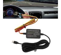 ZenithAur Kit cavo rigido per dash cam tipo C Ingresso 12 V 30 V a uscita 5 V/2,5 A con protezione a bassa tensione Cavo di alimentazione per dash cam per sorveglianza parcheggio