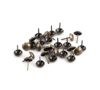 ZenithAur Kit per Chiodi per mobili Vintage, tappezzerie antiche da 100 Pezzi per Borchie Decorative per Porta per Scarpe di Divano, Tag in Metallo in Bronzo (11 * 17mm)