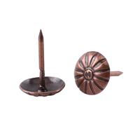 ZenithAur Kit per Chiodi per mobili Vintage, tappezzerie antiche da 100 Pezzi per Borchie Decorative per Porta per Scarpe di Divano, Tag in Metallo in Bronzo (Rosso 11 * 16mm)