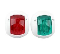 ZenithAur Luci di navigazione per barche resistenti alle intemperie per prua, METODO 3W 12V / 24V, luci di navigazione rosse verdi marine, lato sinistro e lato tribordo per (White)