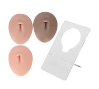 ZenithAur Moo per ombelico in silicone, display 3D per piercing all'ombelico, confezione da 3, pratica didattica 'agopuntura, moo per ombelico in silicone morbido
