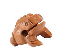 ZenithAur Rana artigianale tradizionale tailandese in legno Rana portafortuna Gracida Feng Shui La mia rana Strumento musicale T Block Decor (N. 3 10,6 cm)