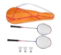 ZenithAur Set completo di racchette da badminton con 3 volani in nylon e borsa per giochi all'aperto in giardino/gioco casual, leggera per swing facili, telaio in lega di ferro (Rosa e viola)