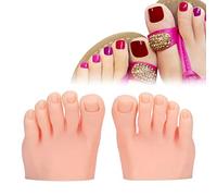 Zenithaur Silicone Unil Practice Foot - 1 paio Modello di mezzo piede falso morbido per l'allenamento delle nail art e la visualizzazione della pratica della pedicure (Tono della pelle leggera)