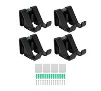 ZenithAur Supporto da Parete per Controller per Videogiochi Confezione da 4 con Adesivi Senza Danni per Display della Sala Giochi, Organizzazione Salvaspazio per Supporto (Nera)