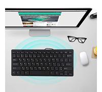 ZenithAur Tastiera USB cablata arabo, splash - design a prova, colore nero, ideale per l'uso del computer desktop