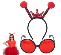ZenithAura Antenne d'api Set di occhiali con cinturino anulare per insetti accessori per costume da ape per donne uomini costume farfalla per Halloween