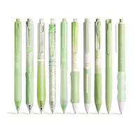 ZenithAura Set da 10 pennarelle a Inchiostro Verde, Dolci Note 0.5 mm Punta fine Portatile da 10 matite Nere a Inchiostro per la Scrittura, journaling, Scuola, Ufficio.