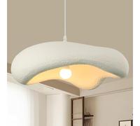 ZenithBeam Lampadario A Sospensione Wabi-Sabi,Moderno Lampadario Camera Da Letto Paralume Bianco,Nordico Lampada A Sospensione Come Nuvole Irregolari,Lampadari Soggiorno,Cucina,Corridoio,E27 50CM