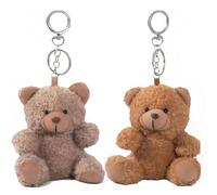 ZenithBurst 1 paio di portachiavi Plush Bear - Peluche Orsacchiotto per backpack, borsa, chiave auto (19 cm)