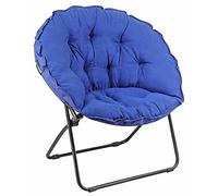 Zenithen Sedia portatile rotonda pieghevole con piattino, perfetta per giocare, leggere, camere da letto, dormitori, salotti o salotti, 81,3 cm, blu (confezione da 1)
