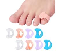 ZenithFast Separatore dita piede,8pcs Distanziatore dita piedi,Separatore alluce valgo,Tutore alluce valgo -Utilizzato per evitare sovrapposizioni dei piedi e proteggere le dita dei piedi (4 colori)