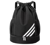 ZenithPeak Sacca Sportiva, Zaino Palestra con Portascarpe e Scomparto Bagnato Zaino da Spiaggia Sacca Sportiva per Calcio Nuoto per Vita Quotidiana All'aperto Casual Yoga Scuola Spiaggia Nuoto