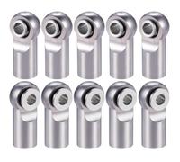 ZenithRide 10 pezzi M2 5 Alluminio per pivot Link 'estremità 'estremità della sfera Testa compatibile con modelli RC Crawler Airplane Elicopter Upgrade Parti di aggiornamento(Titanium)