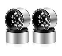 ZenithRide 4pcs 32 mm da 1,9 pollici di cerchi di ruota di beadlock in alluminio compatibili con 1 a 10 parti di upgrade per auto crawler rc adatta ai modelli Wraith(Black)