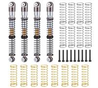 ZenithRide 4pcs Alluminio da 53 mm Assorbitore di ammortizzatori smorzatori compatibili con auto RC in 1/24 come SCX24 Deadbolt C10(Grey Silver)