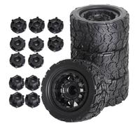 ZenithRide 4pcs da 110 mm 1/10 in pneumatici compatibili con mozzi esadecimale da 12 mm e 14 mm si adattano a vari camion RC simili a Maxx Outcast