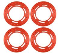 ZenithRide 4pcs da 2,9 pollici di ruote metalliche compatibili con 1 6 RC come SCX6 AXI05000 AXI05001 TRAIL HONCHO UPGRA(D Red)