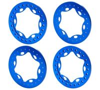 ZenithRide 4pcs da 2,9 pollici di ruote metalliche compatibili con 1 6 RC come SCX6 AXI05000 AXI05001 TRAIL HONCHO UPGRA(C Blue)