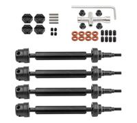 ZenithRide 4pcs Impostazione 'albero in metallo anteriore e posteriore compatibile con 1 10S V2 3S Votecks Sostituzione delle parti di aggiornamento per Auto Auto RC Albero(Black)