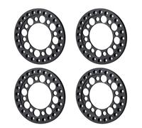 ZenithRide 4pcs metallo da 1,9 pollici di bordo della ruota di beadlock anello esterno 52,5 mm compatibile con 1 a 10 parti di auto al crawler rocciosa rc adatta ai modelli CC01(Black)