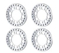ZenithRide 4pcs metallo da 1,9 pollici di bordo della ruota di beadlock anello esterno 52,5 mm compatibile con 1 a 10 parti di auto al crawler rocciosa rc adatta ai modelli CC01(Silver)