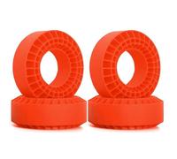 ZenithRide 4pcs pneumatici per ruote in gomma da 1,9 pollici con inserto in schiuma compatibile con 1 10 RC Crawler come TF2 Gen8 e modelli simili(Red)