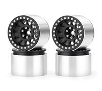ZenithRide Brenchi in alluminio da 45 mm da 2,2 pollici mozzi di brandini compatibili con 1 10 RC come RBX10 Axi03005 Wraith 90048 RR10 e modelli simili(Black 4Pcs)
