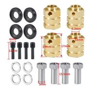 ZenithRide HOUS ruota da 12 mm Adattatore esteso esteso 5/8/9/10/11/12/10/20 mm Ottone pesante per parti di auto crawler RC in 1/10 compatibili con modelli in stile TRX 6(15mm)