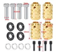 ZenithRide HOUS ruota da 12 mm Adattatore esteso esteso 5/8/9/10/11/12/10/20 mm Ottone pesante per parti di auto crawler RC in 1/10 compatibili con modelli in stile TRX 6(20mm)