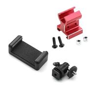 ZenithRide Porta del supporto per telefono trasmettitore in metallo compatibile con Trx6 e auto a aggiornamento delle auto RC TRX6 e E-MAXX(Red)