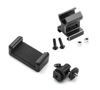 ZenithRide Porta del supporto per telefono trasmettitore in metallo compatibile con Trx6 e auto a aggiornamento delle auto RC TRX6 e E-MAXX(Black)