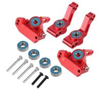 ZenithRide Set di sterzo a blocco anteriore set di portatori 'asse stub posteriore compatibile con 1 10 scale 2wd rc come e modelli simili(Red)