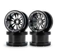 ZenithRide Spesso da 40 mm da 2,2 pollici mozzi di bordo della ruota in metallo in metallo compatibili con auto crawler RC in 1/10 come Wraith 90018 Parti di aggiornamento(Black 4PCS)