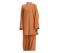 Zenithuxe Abito da Monaco Buddhista - Uniforme da Meditazione in Cotone e Lino - Vesti del Monaco Shaolin per Adulti - Leggero e Traspirante,Ideale per Estate