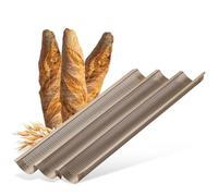 Zenker 3 teglie per baguette - Teglia perforata per baguette croccanti - Riv