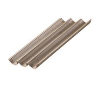 Zenker 3 teglie per baguette - Teglia perforata per baguette croccanti - Rivestimento antiaderente che impedisce l'incollaggio - Resistente al calore fino a +230°C, 38,5 x 25 x 3 cm