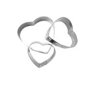 Zenker 42894 3 Coppapasta per Biscotti a Cuore (3 Misure)
