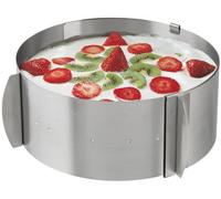 Zenker 43407 - Anello per Torte con 2 impugnature, 16-30 cm, Acciaio Inox
