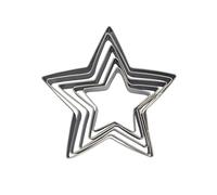 Zenker 44813 - Set di 5 tagliapasta a Forma di Stella, in Acciaio Inox, 6-12 x 2,5 cm, Colore: Argento