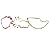 Zenker 44850 Set 3 formine tagliabiscotti (Ananas, Fragola, Anguria), Acciaio Inox