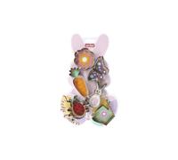 Zenker 44876 - Set di 6 formine pasquale, set multiforme, sabbiato, biscotto, carota, acciaio inox, 7,9 x 2,5 cm