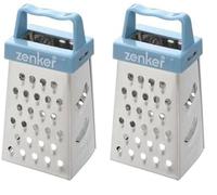 Zenker 44995.0 Mini Grattugia, Acciaio, Cielo/Argento, 7.5 x 3.7 x 2.5 cm (Confezione da 2)
