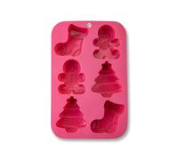 Zenker 6 stampi in silicone versatile per dolci, cubetti di ghiaccio e cioccolato, 26 x 17 x 3 cm, resistente alle temperature -40 °C - 230 °C, lavabile in lavastoviglie - The Christmas Candy Shop