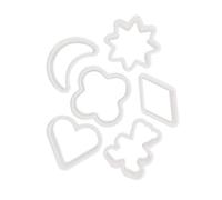 Zenker 684525 - Set di 6 stampini per biscotti a forma di base, 5 x 5 cm, colore: Bianco