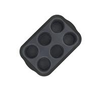 Zenker 685534 Stampo per muffin in silicone in fibra di vetro, stampo per cupcake, stampo per muffin, stampo per torta, silicone, fibra di vetro, nylon, grigio, 28,3 x 18,3 x 3 cm
